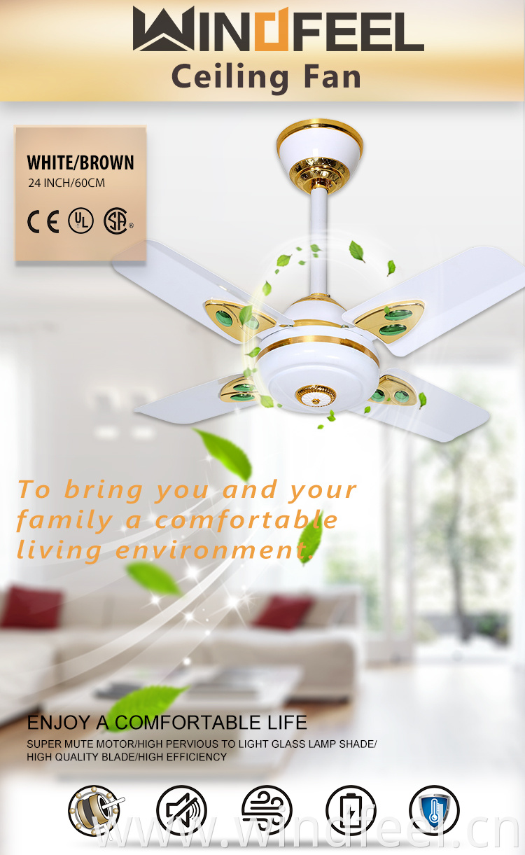 Foshan Factory Modern 24inch Electrical Ceiling Fan